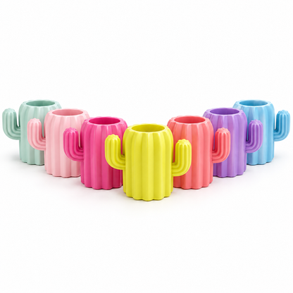 Colorful Cactus Pencil Holder