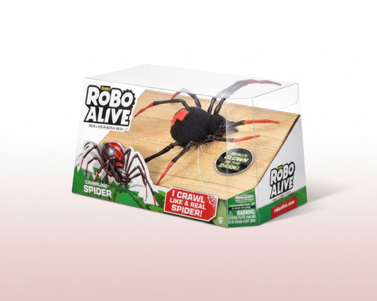Robo Alive spider toy in packaging