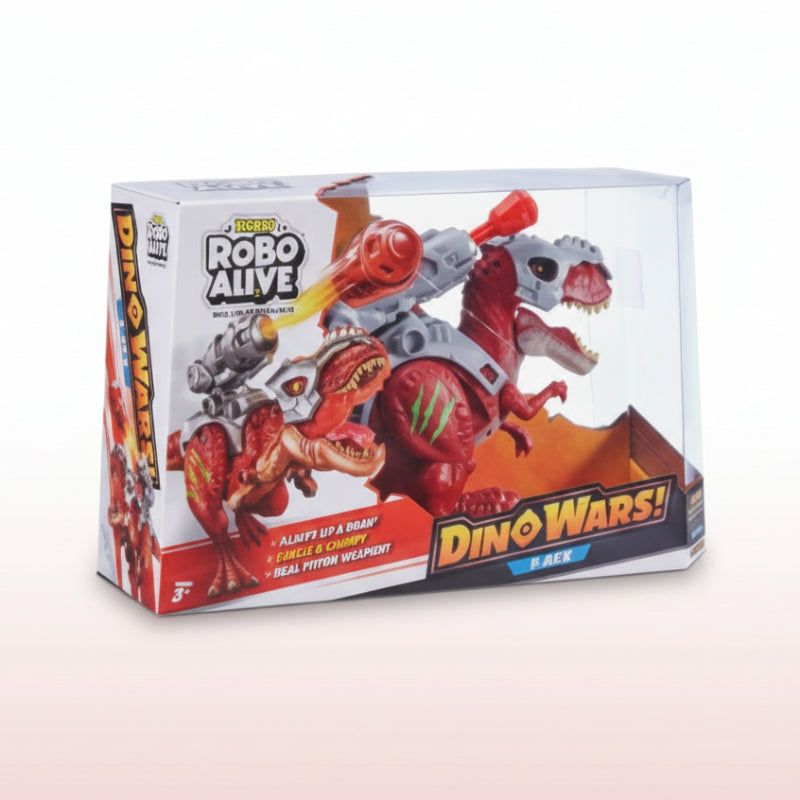 Robo Alive Dino Wars toy set with dinosaur figures and packaging