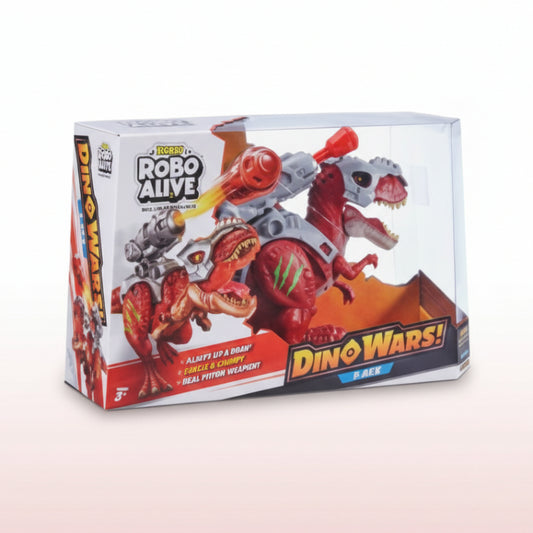 Robo Alive Dino Wars toy set with dinosaur figures and packaging