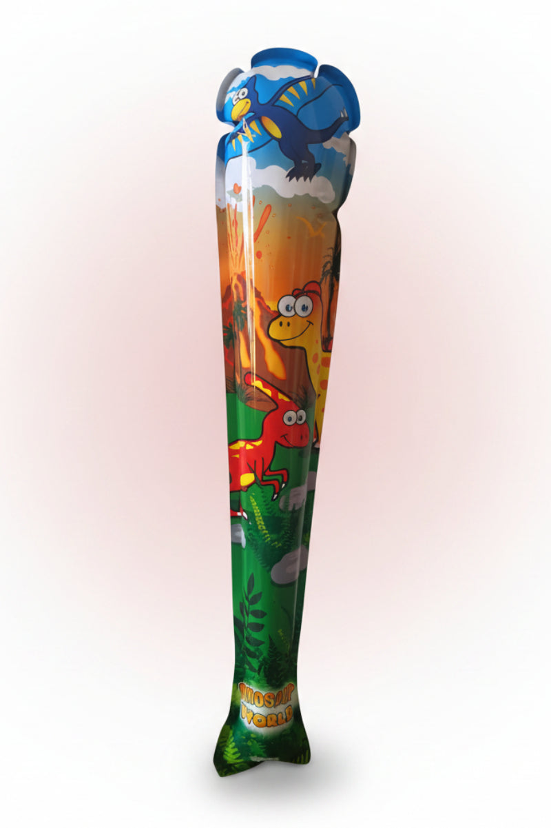 self-inflating dinosaur inflatable baseball bat toy